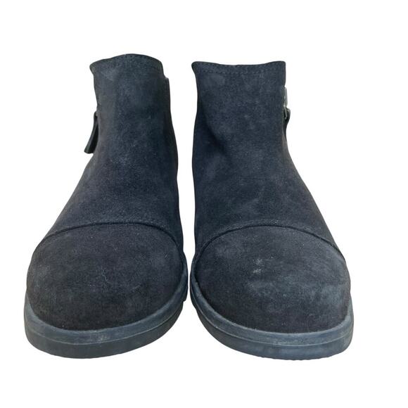 SOREL Major Low Black Suede Leather Side-Zip Women's Ankle Booties - Size 7 - Picture 8 of 15